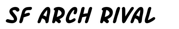 SF Arch Rival font preview